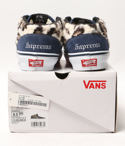 美品 VANS × SUPREME ヴァンズ シュプリーム スニーカー LEOPARD HALF CAB NAVY メンズ SIZE 26.0cm