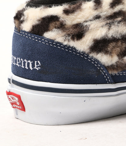 美品 VANS × SUPREME ヴァンズ シュプリーム スニーカー LEOPARD HALF CAB NAVY メンズ SIZE 26.0cm