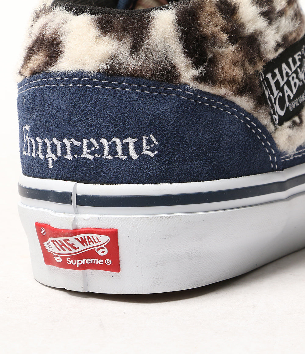 美品 VANS × SUPREME ヴァンズ シュプリーム スニーカー LEOPARD HALF CAB NAVY メンズ SIZE 26.0cm