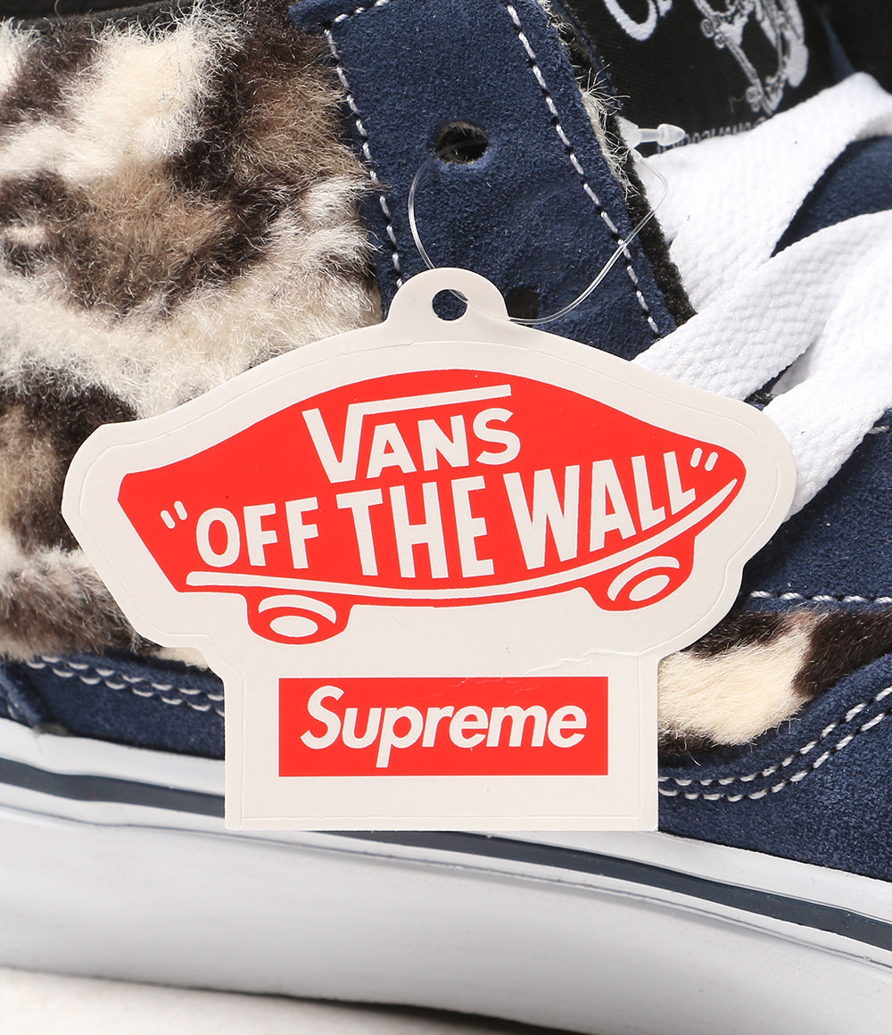 美品 VANS × SUPREME ヴァンズ シュプリーム スニーカー LEOPARD HALF CAB NAVY メンズ SIZE 26.0cm