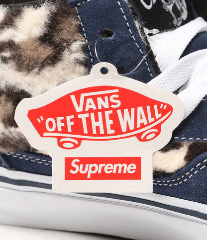 美品 VANS × SUPREME ヴァンズ シュプリーム スニーカー LEOPARD HALF CAB NAVY メンズ SIZE 26.0cm