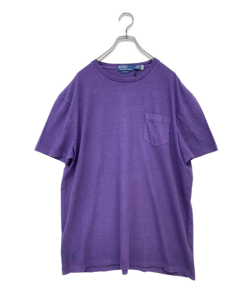 美品 POLO RALPH LAUREN 半袖Ｔシャツ CLASSIC FIT BLANK ポケT パープル メンズ SIZE L ポロ・ラルフローレン
