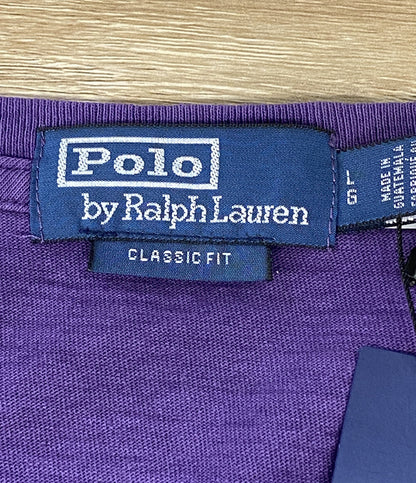 美品 POLO RALPH LAUREN 半袖Ｔシャツ CLASSIC FIT BLANK ポケT パープル メンズ SIZE L ポロ・ラルフローレン