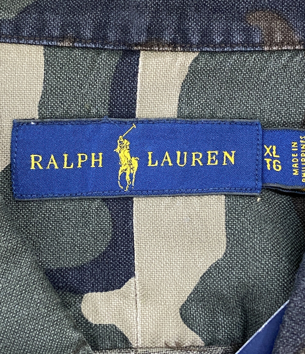 美品 POLO RALPH LAUREN 半袖シャツ ONE POCKET SS OXFORD CAMO メンズ SIZE XL ポロ・ラルフローレン