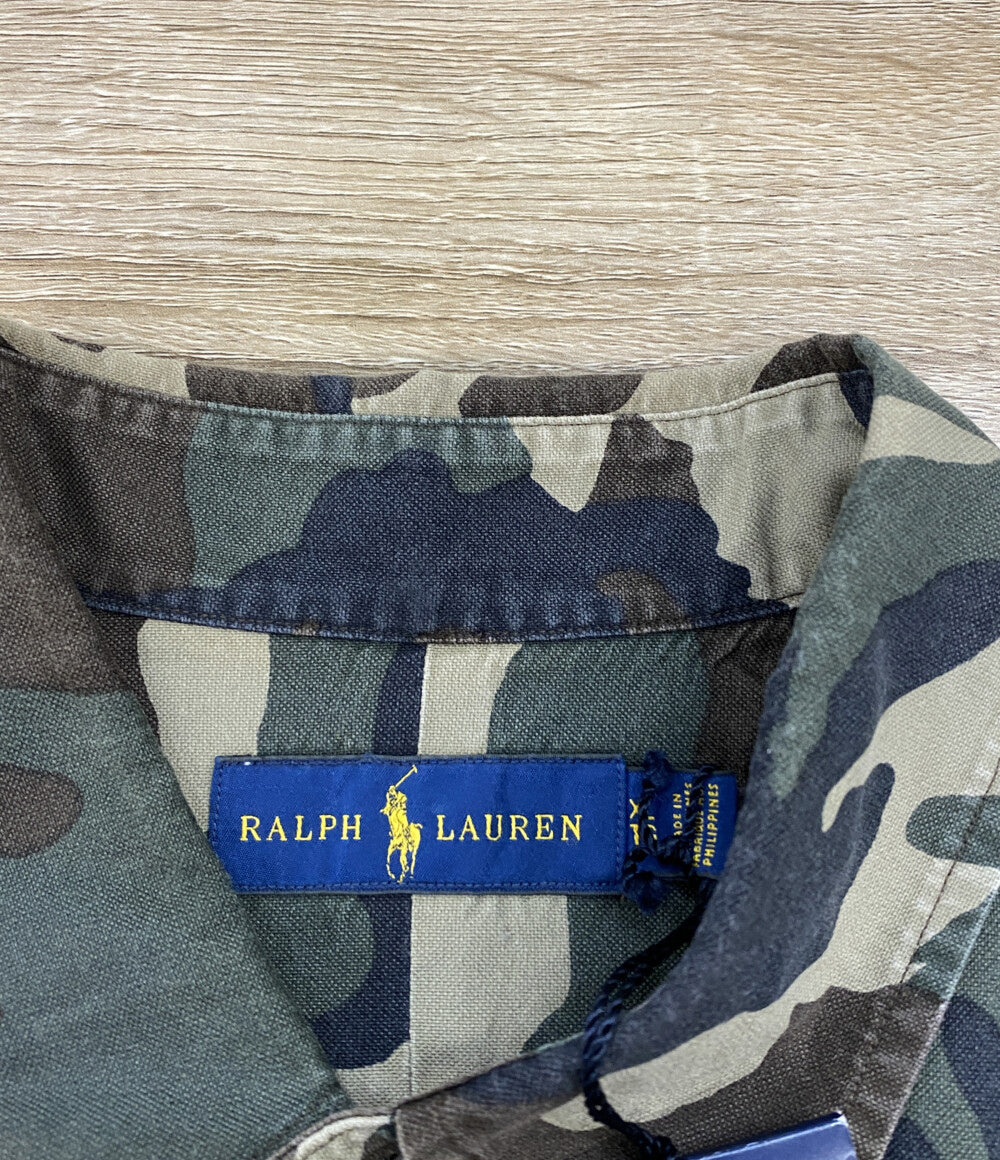 美品 POLO RALPH LAUREN 半袖シャツ ONE POCKET SS OXFORD CAMO メンズ SIZE XL ポロ・ラルフローレン