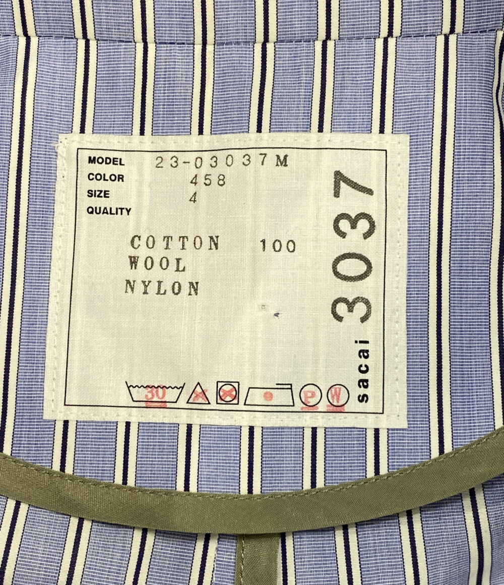 美品 sacai 長袖シャツ 23-03037M Thomas Mason Cotton Poplin メンズ
