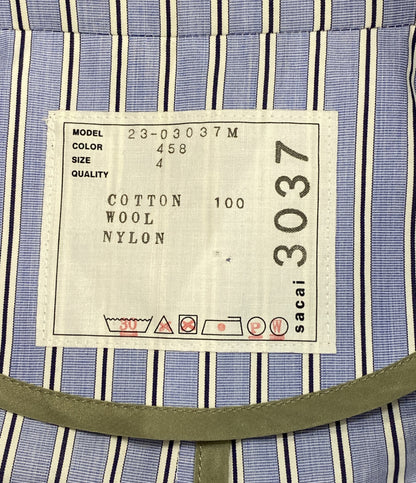 美品 sacai 長袖シャツ 23-03037M Thomas Mason Cotton Poplin メンズ SIZE 4 サカイ