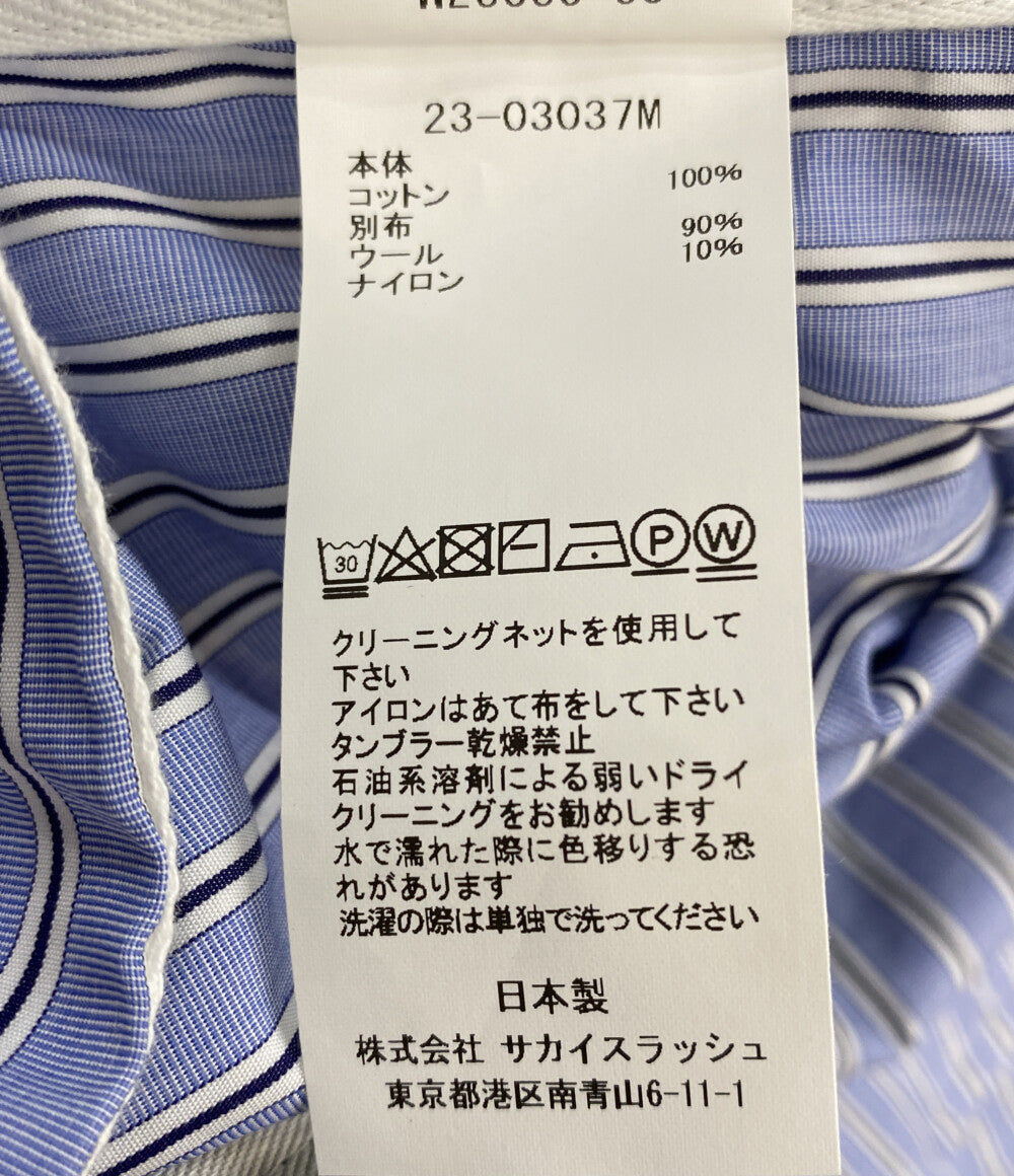 美品 sacai 長袖シャツ 23-03037M Thomas Mason Cotton Poplin メンズ SIZE 4 サカイ
