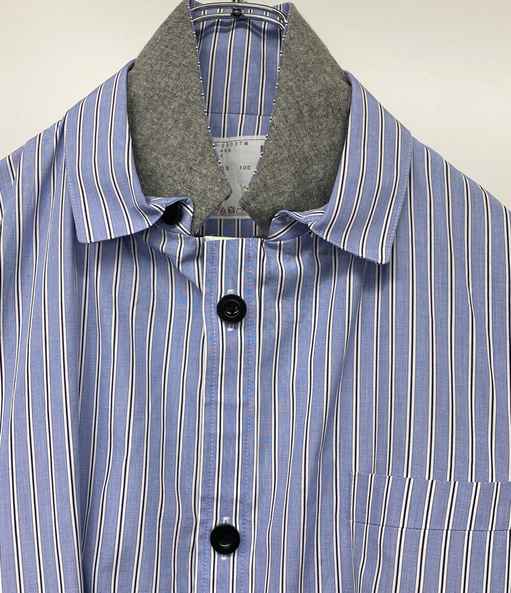 美品 sacai 長袖シャツ 23-03037M Thomas Mason Cotton Poplin メンズ SIZE 4 サカイ