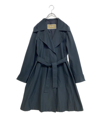 MAX MARA CITY スプリングベルテッドコート 10211671 ブラック レディース SIZE 36 マックスマーラ