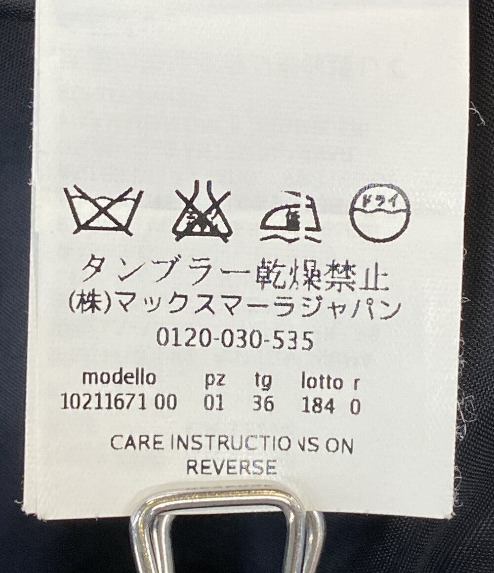 MAX MARA CITY スプリングベルテッドコート 10211671 ブラック レディース SIZE 36 マックスマーラ