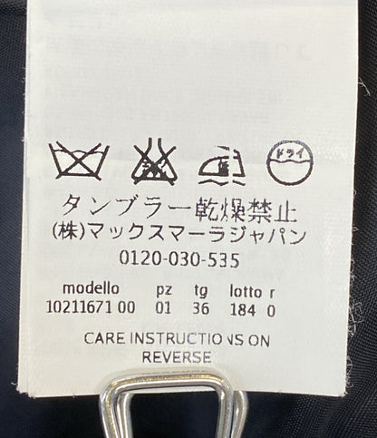 MAX MARA CITY スプリングベルテッドコート 10211671 ブラック レディース SIZE 36 マックスマーラ