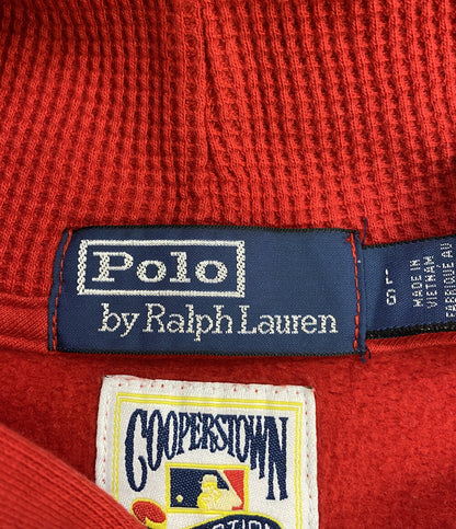 美品 POLO RALPH LAUREN パーカー ヤンキース COOPERSTOWN フーディー RED メンズ SIZE L ポロ・ラルフローレン