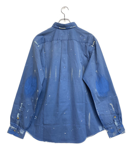 美品 POLO RALPH LAUREN 長袖シャツ CLASSIC FIT PAINTED CHINO WORKSHIRT BLU メンズ SIZE L ポロ・ラルフローレン