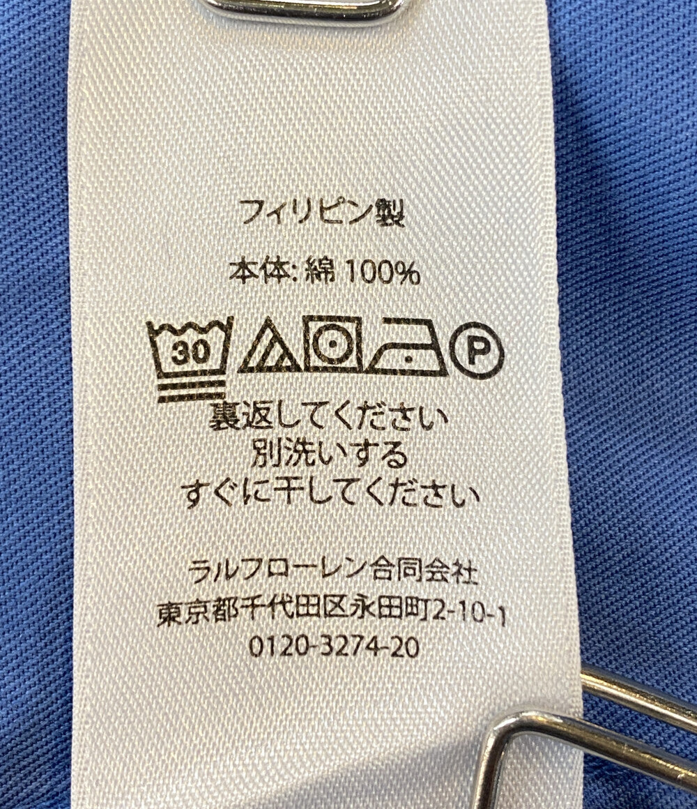 美品 POLO RALPH LAUREN 長袖シャツ CLASSIC FIT PAINTED CHINO WORKSHIRT BLU メンズ SIZE L ポロ・ラルフローレン