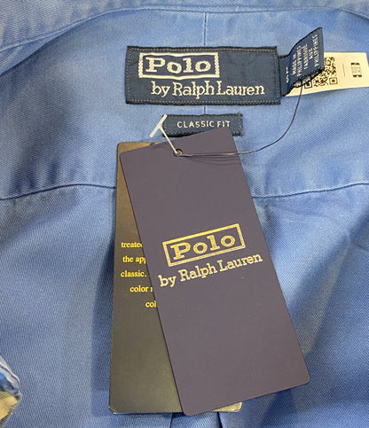 美品 POLO RALPH LAUREN 長袖シャツ CLASSIC FIT PAINTED CHINO WORKSHIRT BLU メンズ SIZE L ポロ・ラルフローレン