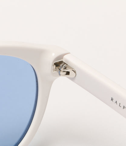 美品 POLO RALPH LAUREN サングラス PH4184F 522972 ホワイト ブルーレンズ レディース ポロ・ラルフローレン