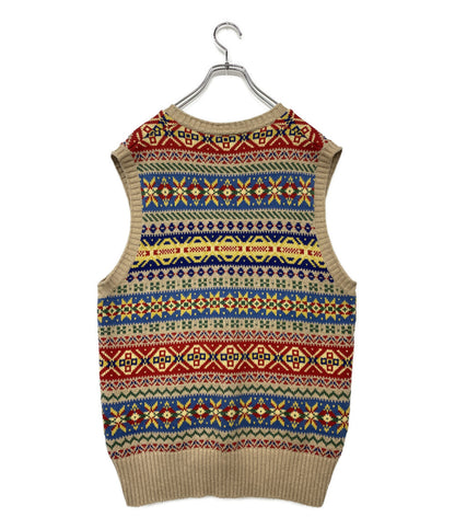 美品 POLO RALPH LAUREN ベスト FAIR ISLE COTTON CASHMERE SWEATER VEST メンズ SIZE L ポロ・ラルフローレン