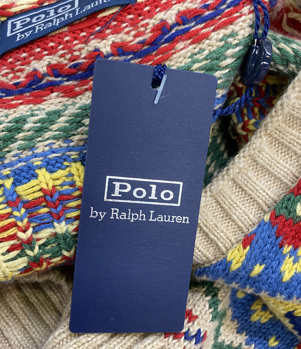 美品 POLO RALPH LAUREN ベスト FAIR ISLE COTTON CASHMERE SWEATER VEST メンズ SIZE L ポロ・ラルフローレン
