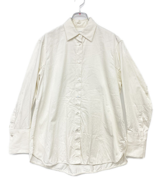 CINOH 長袖シャツ コットン フィンクス ピンタック スリーブ 23sst003-mn レディース SIZE 38 チノ