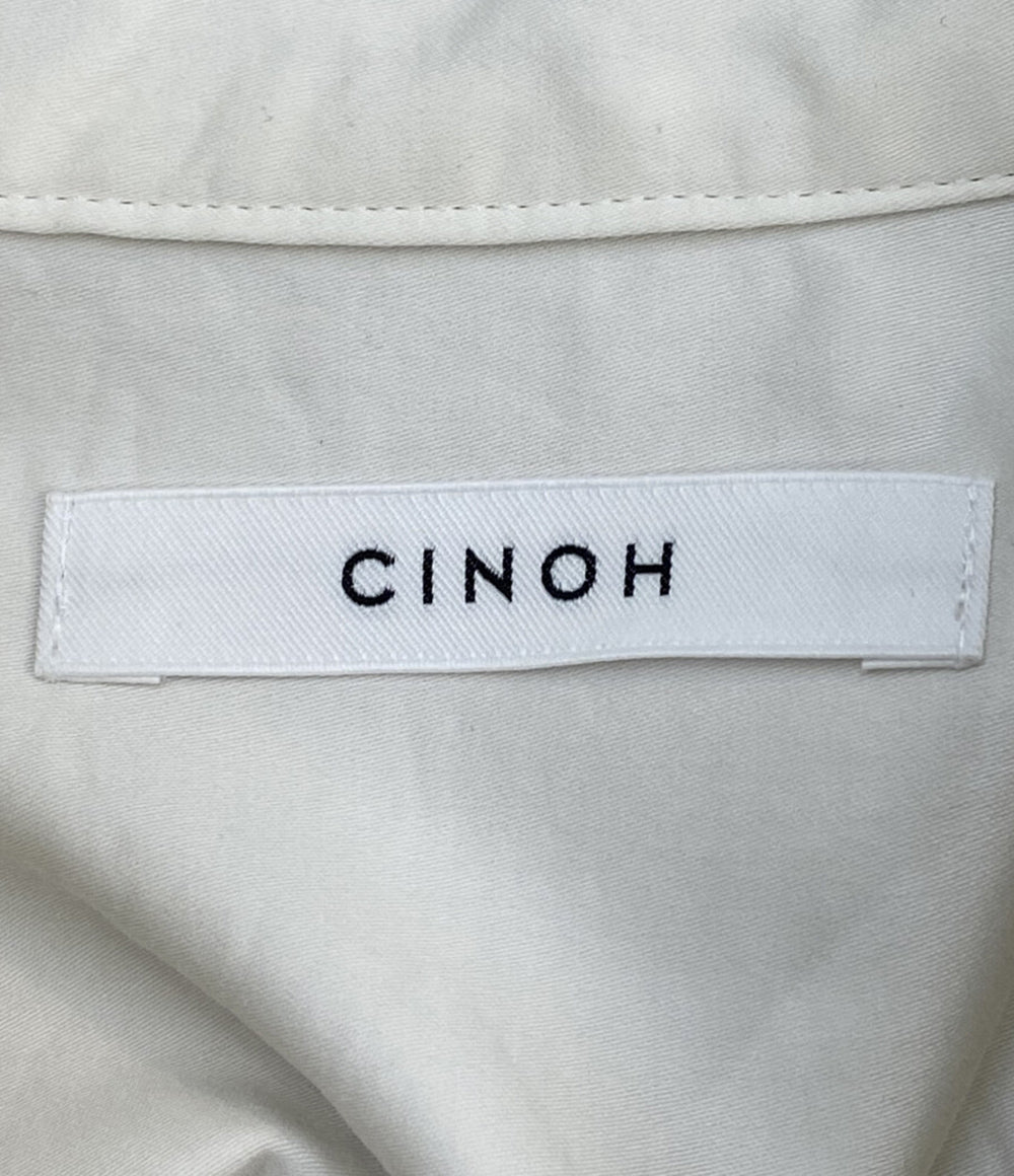 CINOH 長袖シャツ コットン フィンクス ピンタック スリーブ 23sst003-mn レディース SIZE 38 チノ