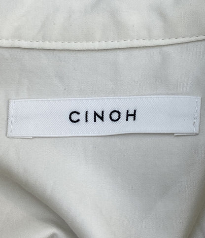 CINOH 長袖シャツ コットン フィンクス ピンタック スリーブ 23sst003-mn レディース SIZE 38 チノ