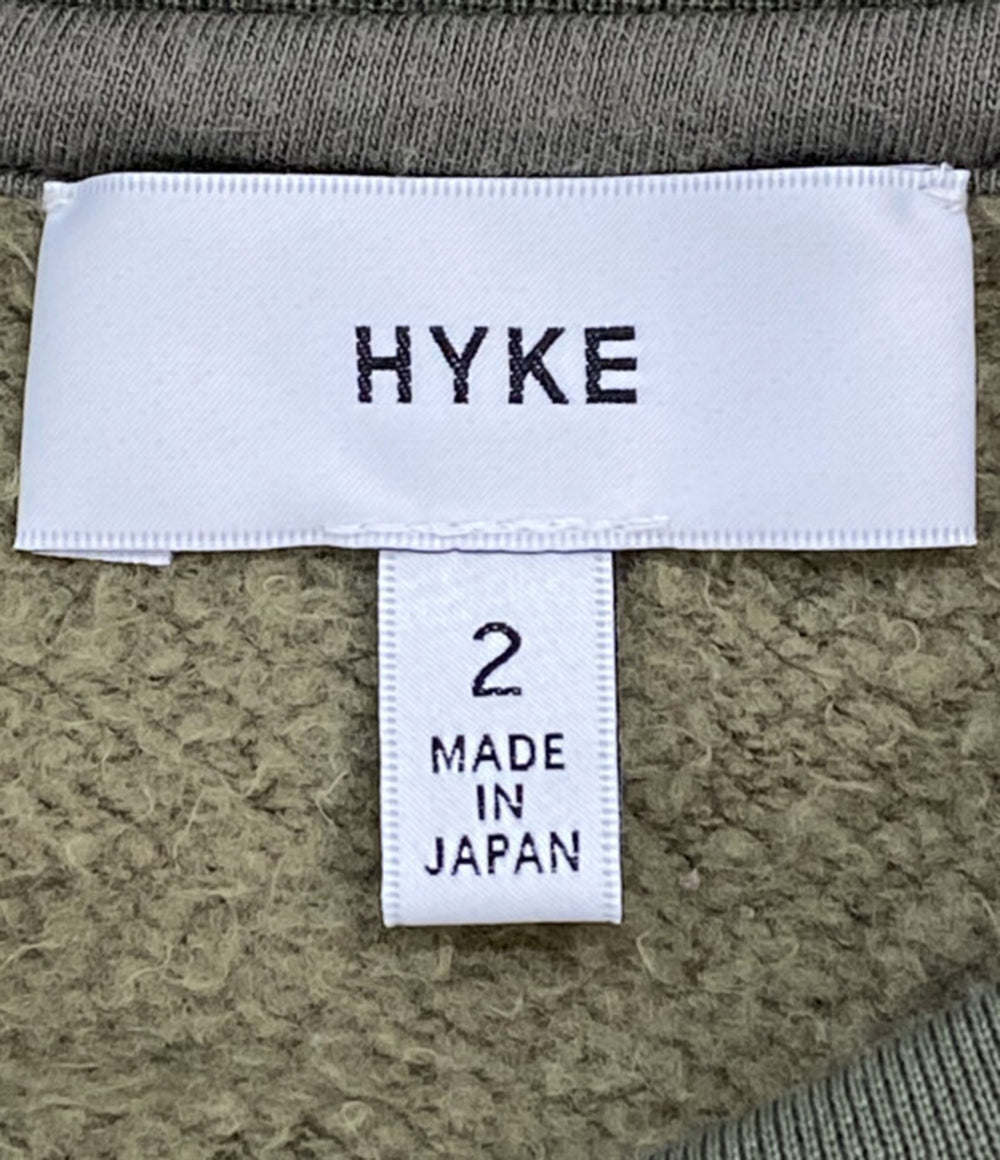 HYKE スウェット 172-12171 OLIVE ボンディング 日本製 レディース SIZE 2 ハイク
