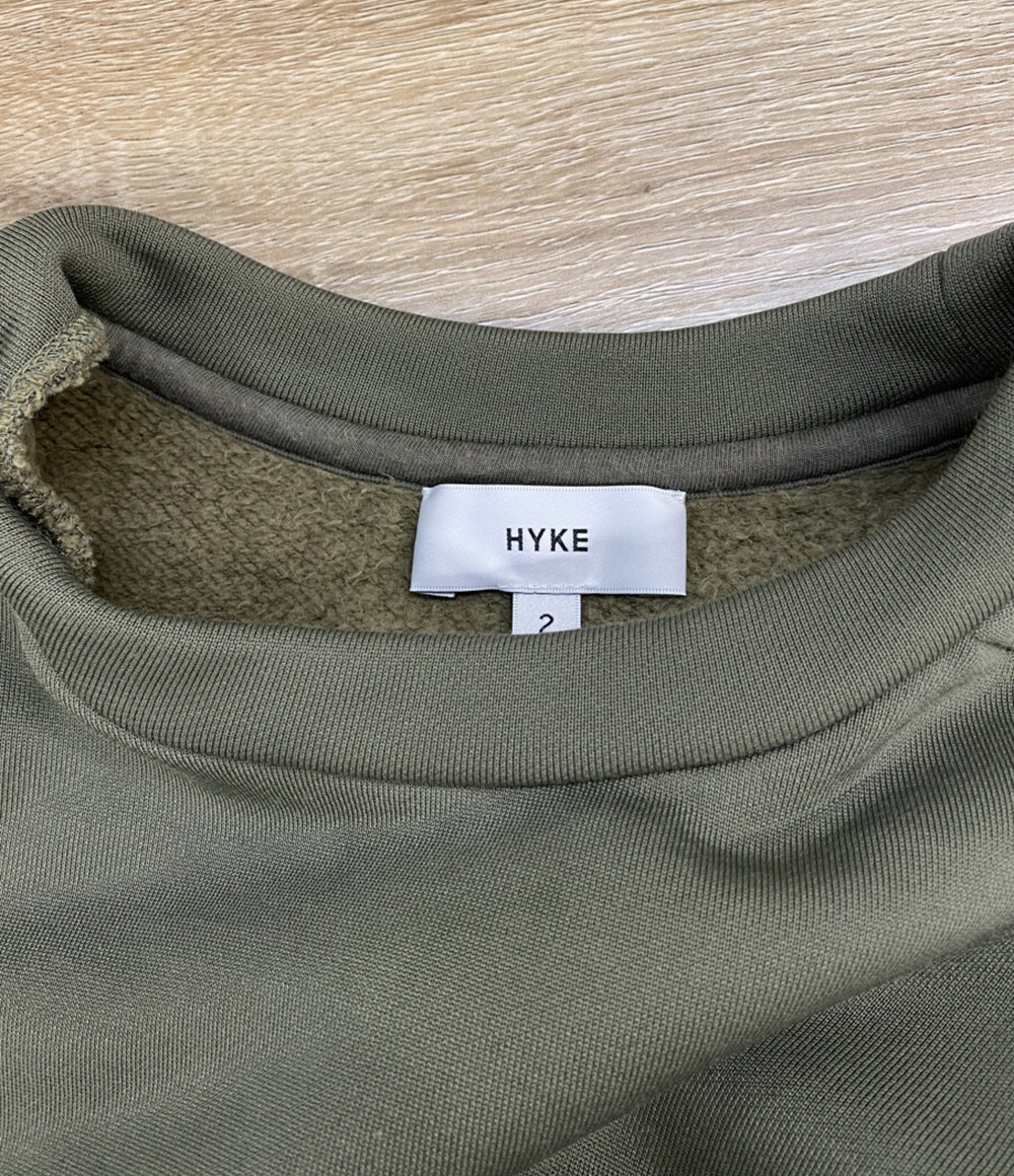HYKE スウェット 172-12171 OLIVE ボンディング 日本製 レディース