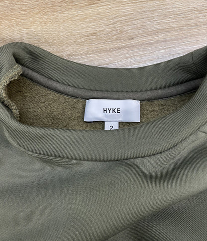 HYKE スウェット 172-12171 OLIVE ボンディング 日本製 レディース SIZE 2 ハイク