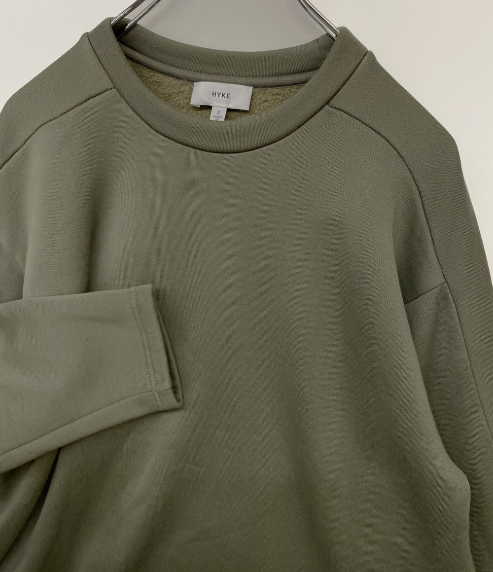 HYKE スウェット 172-12171 OLIVE ボンディング 日本製 レディース SIZE 2 ハイク