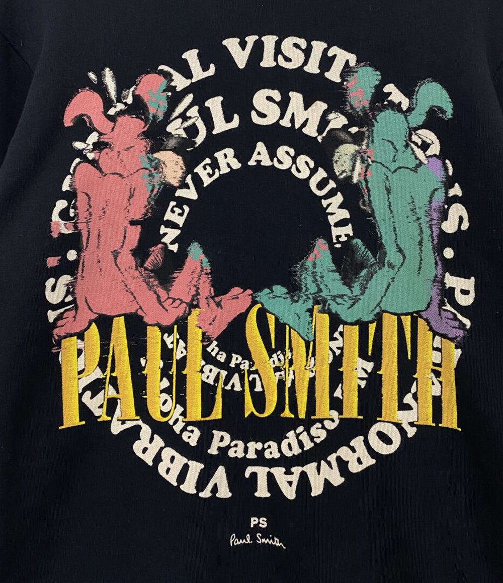 PAUL SMITH スウェット TWO DOGS プリント ブラック メンズ SIZE M ポール・スミス