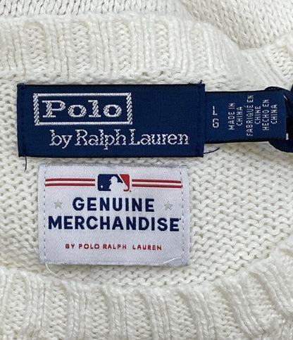 美品 POLO RALPH LAUREN ニット ヤンキース ベア セーター GENUINE MERCHANDISE メンズ SIZE L ポロ・ラルフローレン