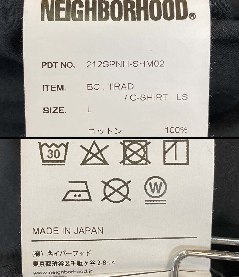NEIGHBORHOOD 長袖シャツ 212SPNH-SHM02 BC.TRAD C-SHIRT.LS メンズ SIZE L ネイバーフッド