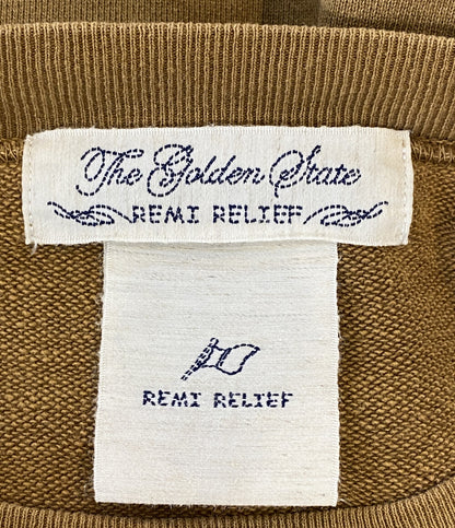 REMI RELIEF スウェット USED加工 スウェット キャメル メンズ SIZE M レミレリーフ