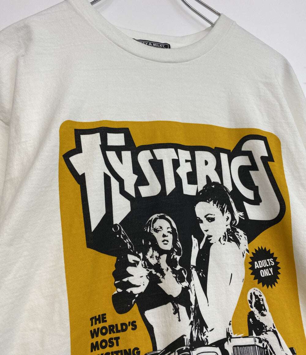 美品 HYSTERIC GLAMOUR 半袖Tシャツ HYSTERIC MOVIE T ホワイト