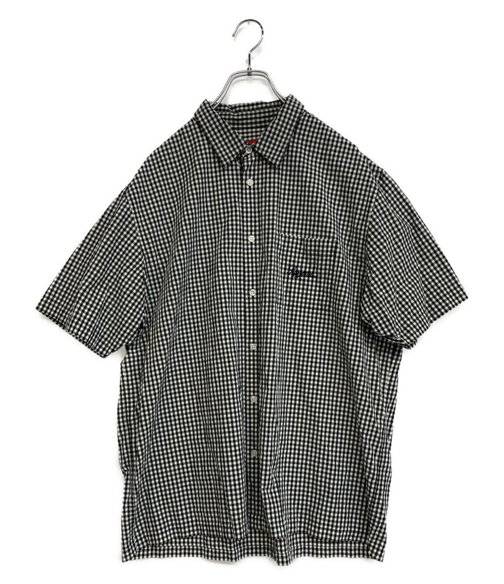 Supreme 半袖シャツ 21SS GINGHAM ボックス ブラック メンズ SIZE XL シュプリーム