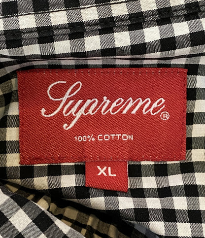 Supreme 半袖シャツ 21SS GINGHAM ボックス ブラック メンズ SIZE XL シュプリーム