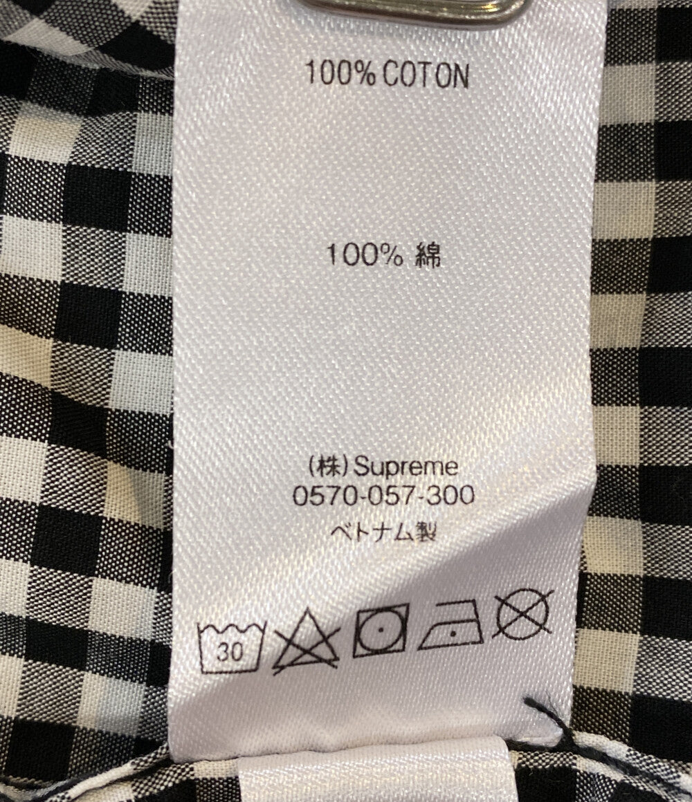 Supreme 半袖シャツ 21SS GINGHAM ボックス ブラック メンズ SIZE XL シュプリーム