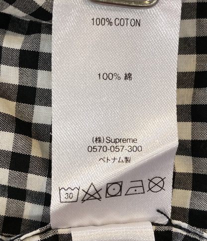 Supreme 半袖シャツ 21SS GINGHAM ボックス ブラック メンズ SIZE XL シュプリーム