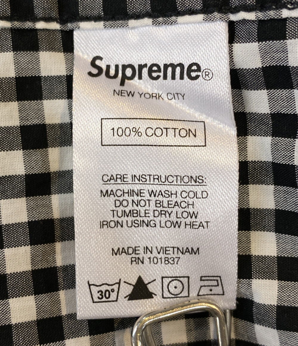 Supreme 半袖シャツ 21SS GINGHAM ボックス ブラック メンズ SIZE XL シュプリーム