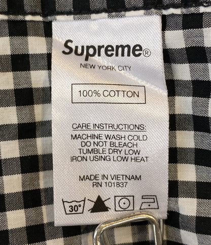 Supreme 半袖シャツ 21SS GINGHAM ボックス ブラック メンズ SIZE XL シュプリーム