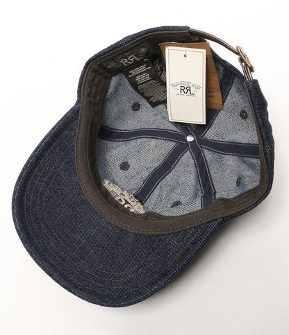 美品 RRL キャップ ランチ ロゴ デニム ボール キャップ 782959714001 メンズ SIZE 55cm - 61cm ダブルアールエル
