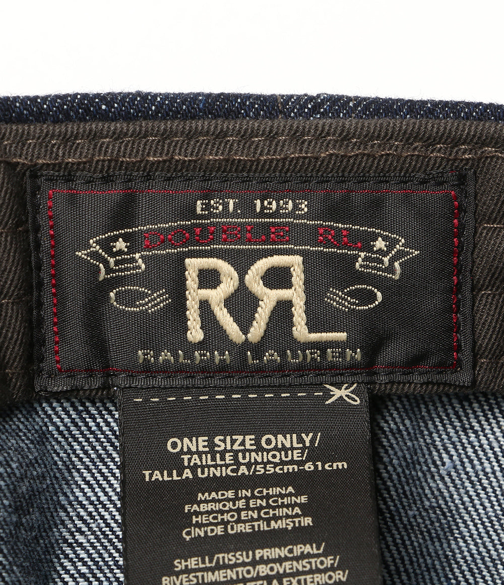美品 RRL キャップ ランチ ロゴ デニム ボール キャップ 782959714001 メンズ SIZE 55cm - 61cm ダブルアールエル
