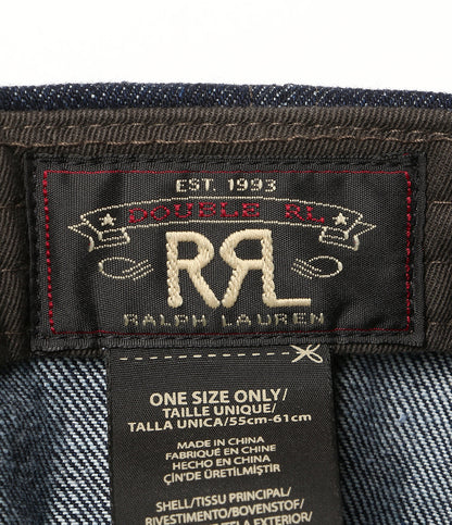 美品 RRL キャップ ランチ ロゴ デニム ボール キャップ 782959714001 メンズ SIZE 55cm - 61cm ダブルアールエル