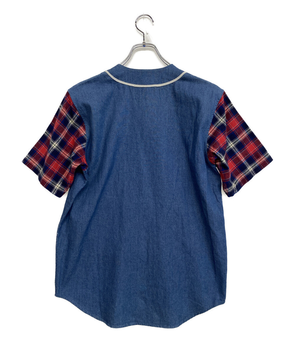 美品 Supreme ベースボールシャツ デニム メンズ SIZE S シュプリーム