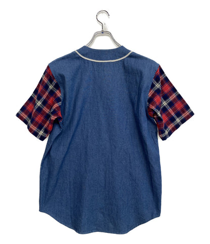 美品 Supreme ベースボールシャツ デニム メンズ SIZE S シュプリーム