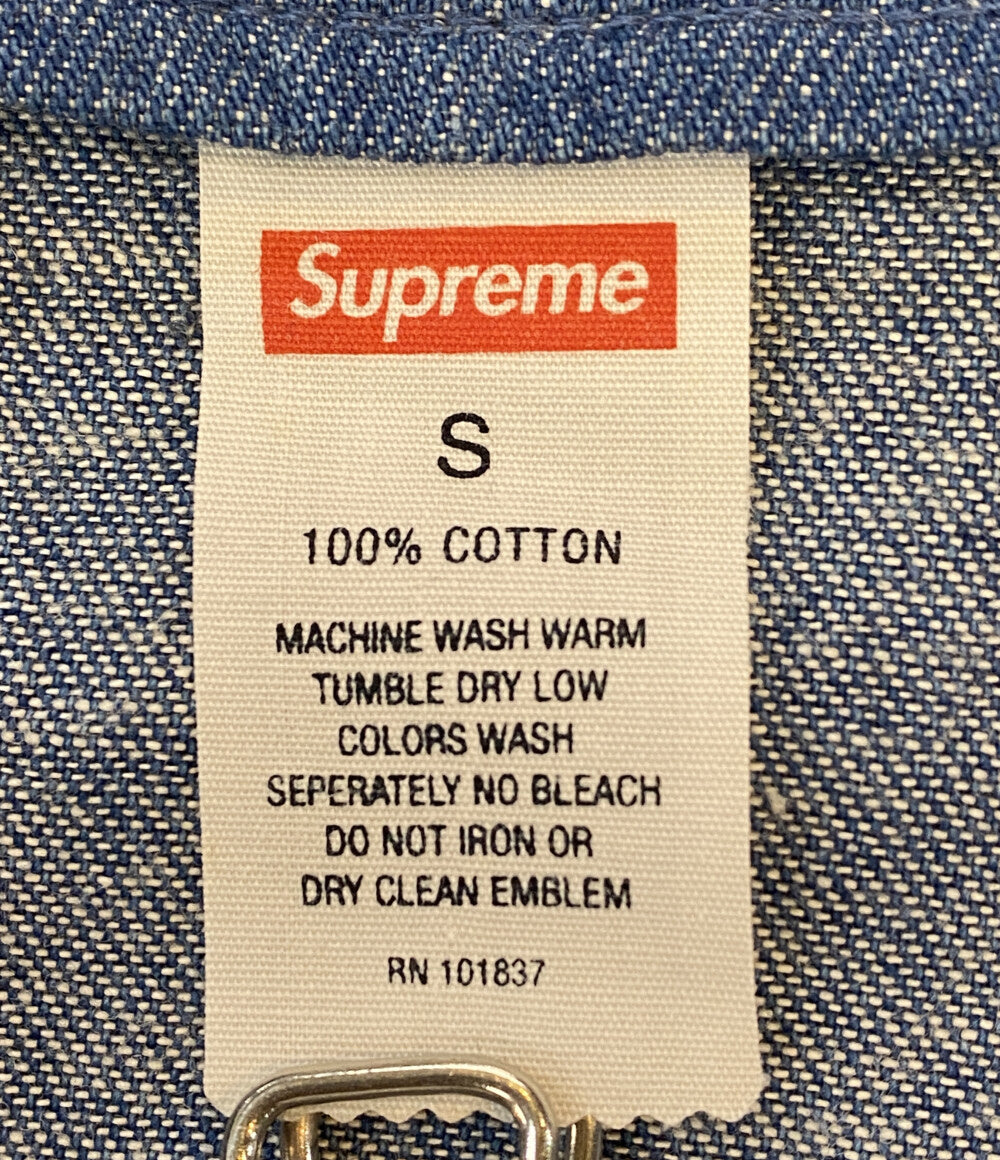 美品 Supreme ベースボールシャツ デニム メンズ SIZE S シュプリーム