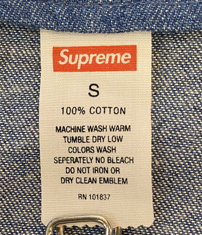 美品 Supreme ベースボールシャツ デニム メンズ SIZE S シュプリーム