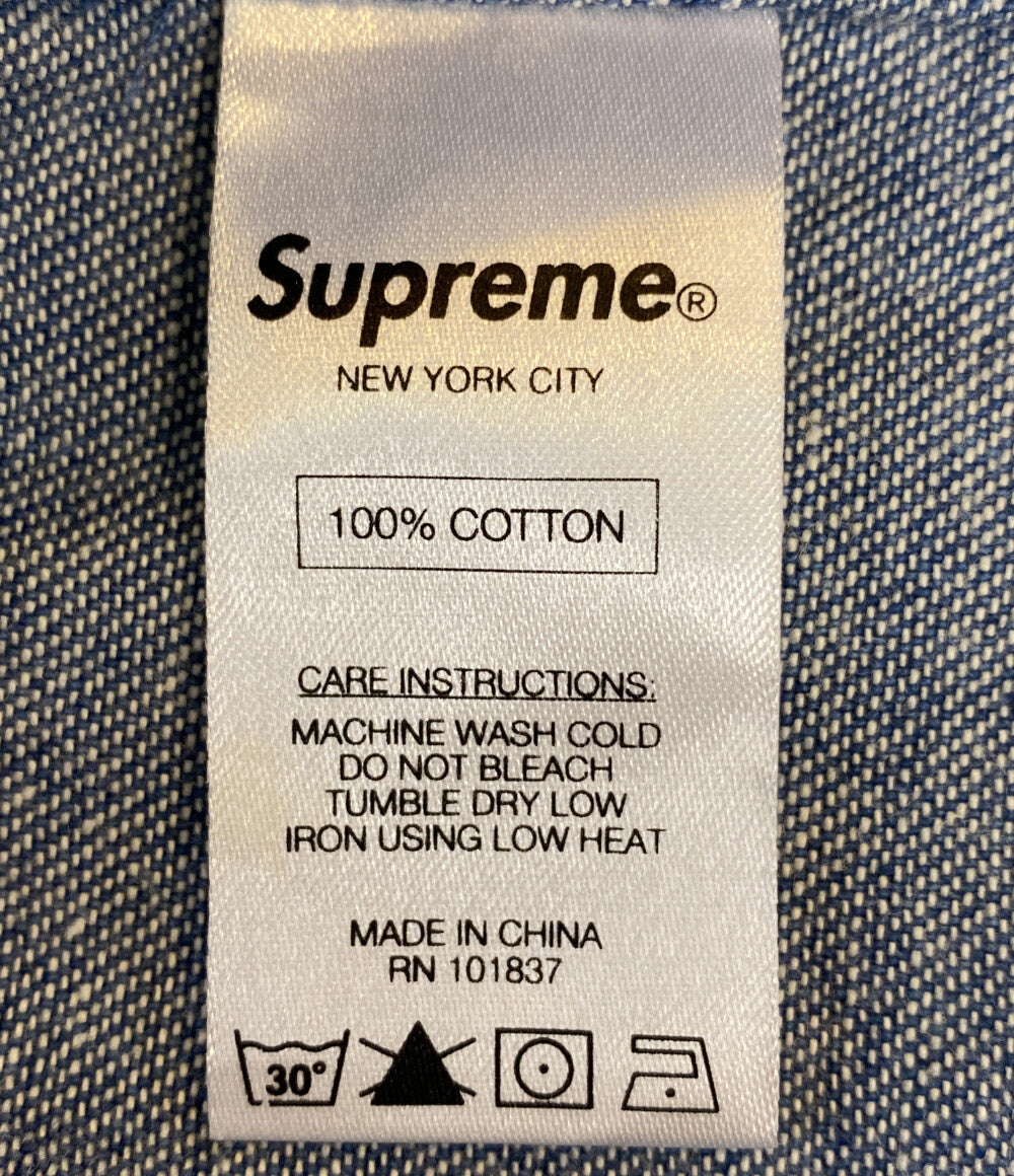 美品 Supreme ベースボールシャツ デニム メンズ SIZE S シュプリーム