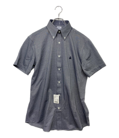美品 Brooks Brothers 半袖シャツ スーピマコットン ポリエステル 46ゲージニット スポーツシャツ 100205711 メンズ SIZE M ブルックスブラザーズ